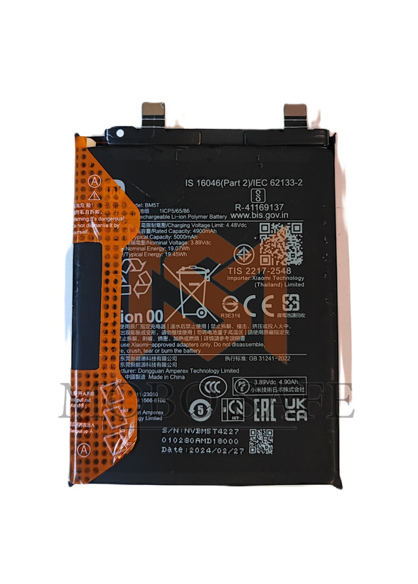 باتری اصلی شیائومی Redmi Note 13 pro 4G BM5T | کیفیت روکاری